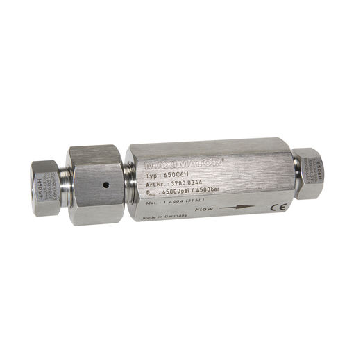 Valvola di ritegno a sfera - 65OC series  - Maximator GmbH - per gas / filettata / in acciaio inossidabile