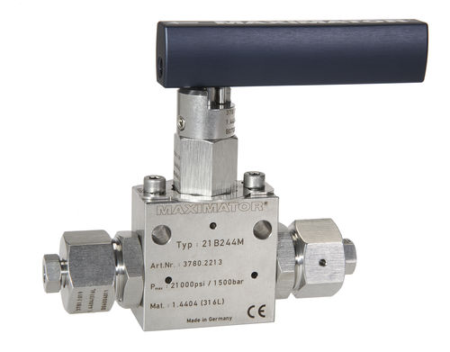 Valvola a sfera - 21B series - Maximator GmbH - manuale / per gas / in acciaio inossidabile