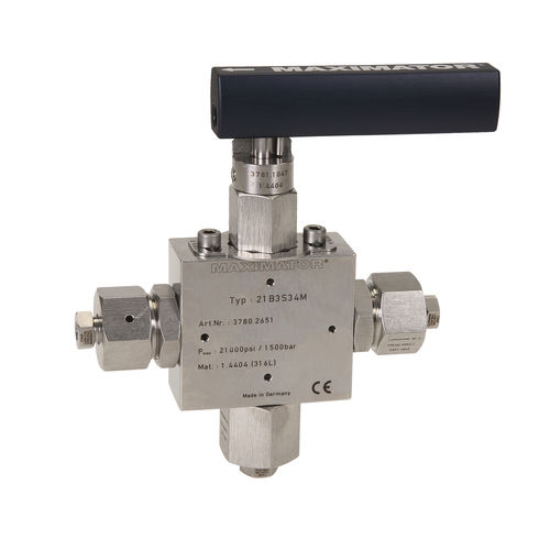 Valvola a sfera - 15B series  - Maximator GmbH - manuale / per gas / in acciaio inossidabile