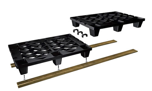 Pallet in plastica - Eredi Caimi S.r.l. - in plastica riciclata / doppio