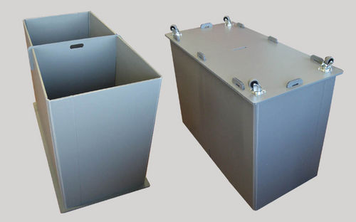 Cassa-pallet in plastica - Eredi Caimi S.r.l. - 4 ruote / pieghevole