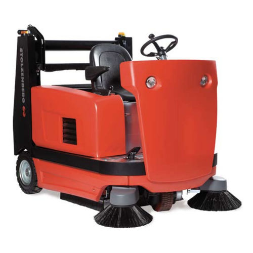 Spazzatrice uomo a bordo - TWIN TOP 1300 Series - Stolzenberg - idraulica / a batteria / per spazi pubblici