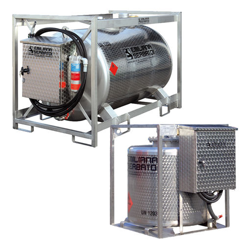 Serbatoio per materiali pericolosi - Traspo® Inox  - Emiliana Serbatoi - in acciaio inossidabile / cilindrico / da trasporto