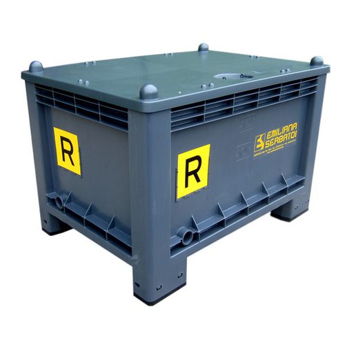 Cassa-pallet in resina - Cargopallet - Emiliana Serbatoi - per batterie usate / impilabile / grande