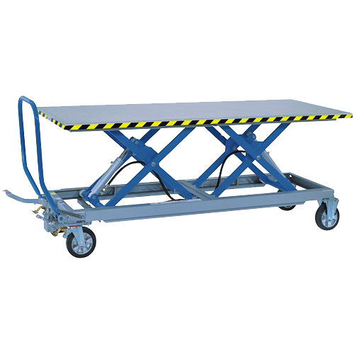 Tavola elevatrice a doppio pantografo in tandem - HF 2 L series - Gruse Maschinenbau - manuale / mobile / per carichi pesanti