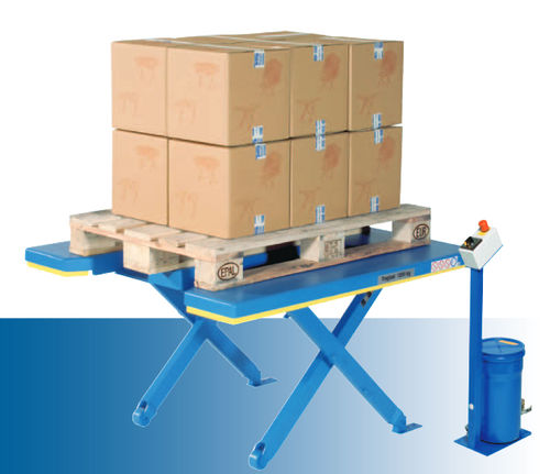 Tavola elevatrice con vassoio a E - Ergo-E series - Gruse Maschinenbau - a forbice / idraulica / elettrica