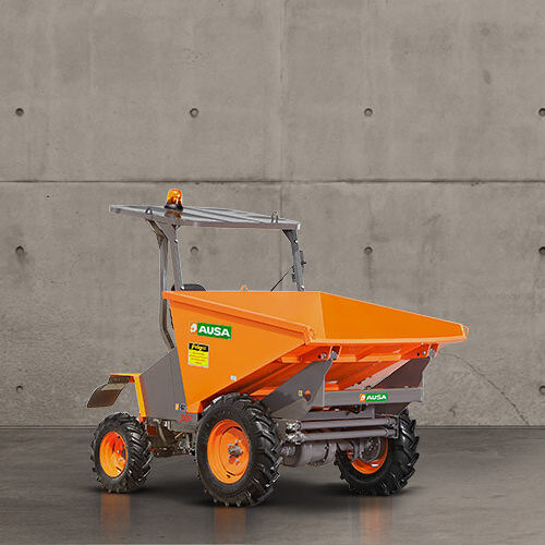 Dumper gommato - D150RMA - AUSA - diesel / a scarico frontale / con benna elevatrice