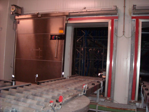 Porta scorrevole - THC EI-120 - Tane Hermetic - in acciaio inossidabile / industriale / per cella frigorifera