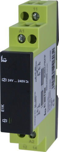 Relè elettromeccanico 24 VDC - E1K - TELE Haase Steuergeraete GmbH - 1NA/NC / a basso profilo / su guida DIN