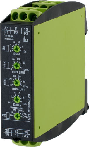 Relè di sorveglianza di tensione - G2UM300VL20 - TELE Haase Steuergeraete GmbH - 2NA/NC / AC/DC / monofase