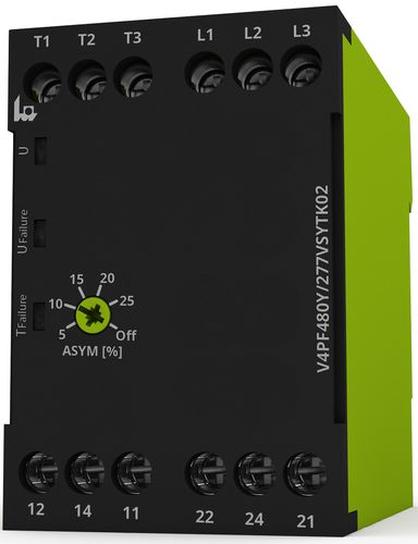 Relè di sorveglianza di tensione - V4PF480Y/277VSYTK02 - TELE Haase Steuergeraete GmbH - di sequenza di fasi / di assenza di fase / di squilibrio di fase