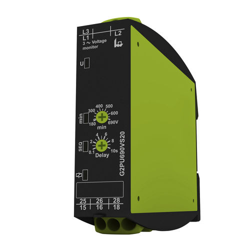 Relè di sorveglianza di sottotensione - G2PU690VS20 - TELE Haase Steuergeraete GmbH - di sequenza di fasi / di assenza di fase / di squilibrio di fase