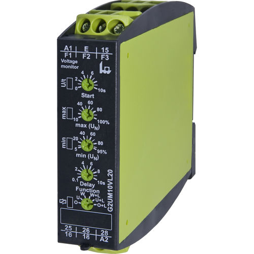 Relè di sorveglianza di tensione - G2UM10VL20 - TELE Haase Steuergeraete GmbH - 2NA/NC / AC/DC / monofase