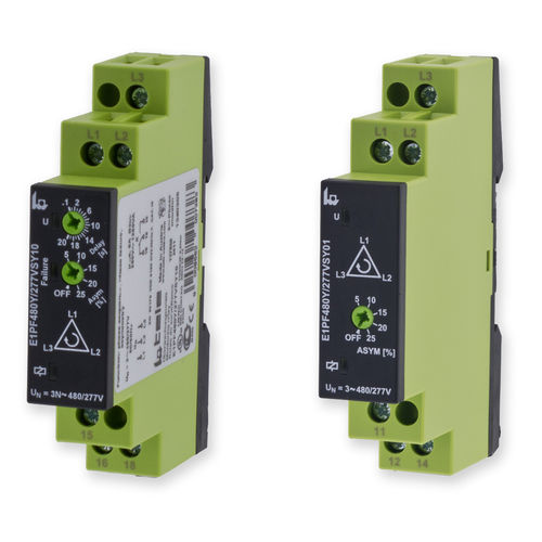 Relè di sorveglianza di tensione - E1PF480Y/277VSY10 - TELE Haase Steuergeraete GmbH - di sequenza di fasi / di assenza di fase / di squilibrio di fase