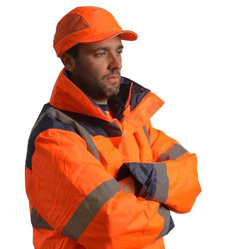 Cappellino antiurto in poliestere - AIRC06V05STR - Surflex - EN 812 / ventilato / arancione