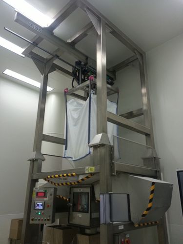 Svuota big-bag con dispositivo di sollevamento - ERIBAG VR FP INOX - ERIMAC - a vibrazione / per l'industria agroalimentare