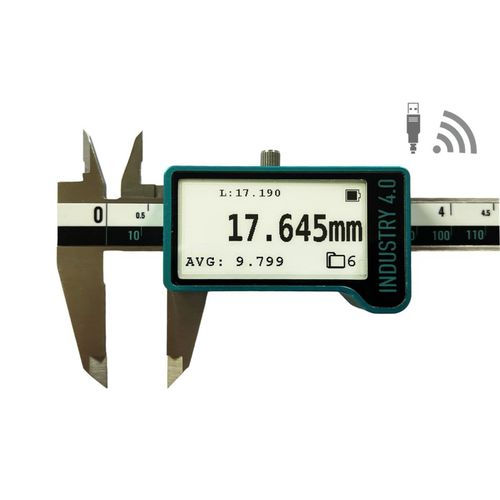 Calibro a corsoio con display digitale - E-INK - MICROTECH - con connessione wirelss / per l'industria 4.0