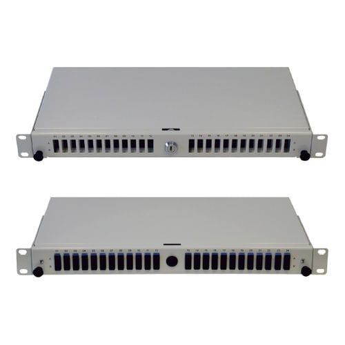 Scatola per impiombature per fibra ottica - ODF-19-1U-T* series - DLL Partners - rack 19" / di acciaio