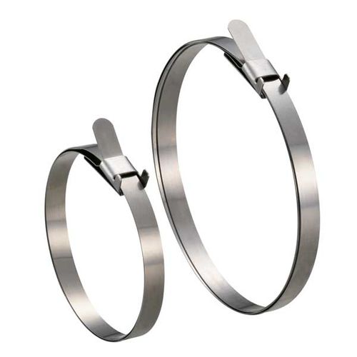 Fascetta stringitubo in acciaio inossidabile - Y421 series - EVEREON INDUSTRIES INC - con chiusura dentata / a nastro