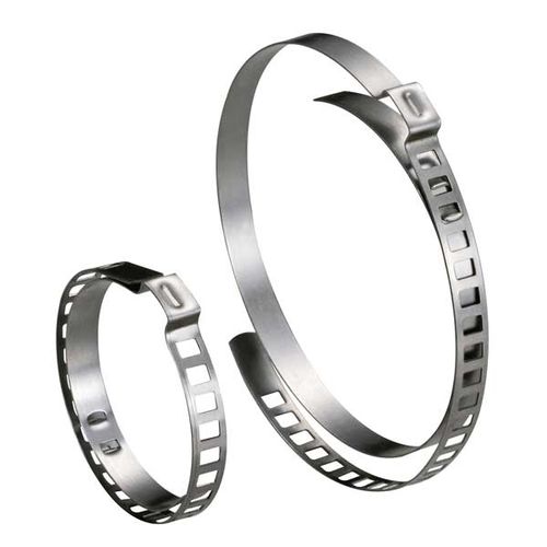 Fascetta stringitubo in acciaio inossidabile - EVEREON INDUSTRIES INC - regolabile / a nastro / senza dentellature