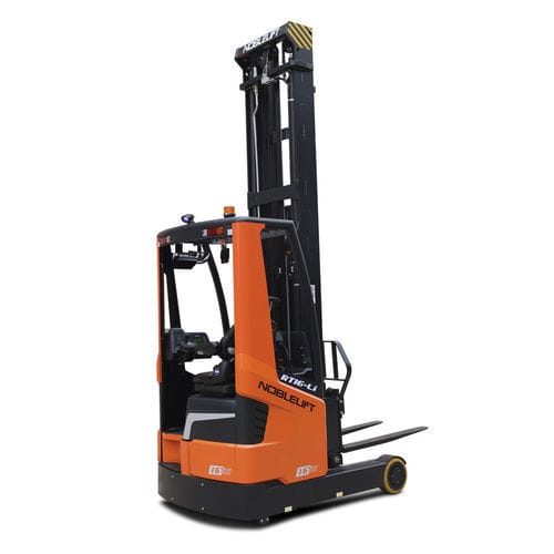Carrello elevatore retrattile con alimentazione a batteria - RT16Li - Noblelift Intelligent Equipment Co., Ltd. - con conducente seduto / di precisione / ad alta prestazione