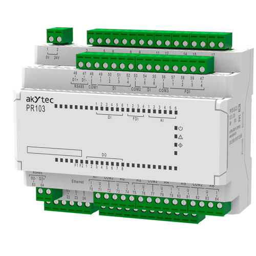 PLC su guida DIN - PR103  - akYtec GmbH - a 8 O / ingressi analogici / ingressi digitali