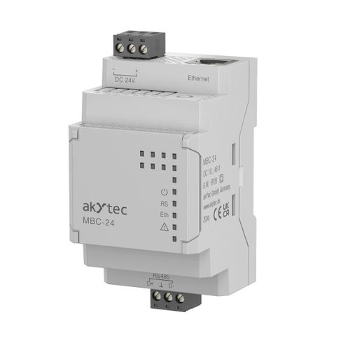 Convertitore di interfaccia Gigabit - MBC-24.X Modbus converter - akYtec GmbH - Ethernet / RS-485 / Modbus RTU