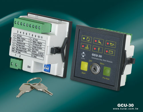 Controllore di gruppo elettrogeno con avviamento manuale a chiave - GCU-30  - Kutai Electronics Industry Co., Ltd.