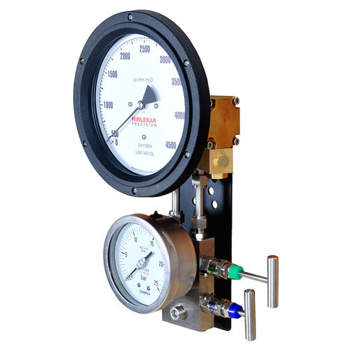 Manometro differenziale - 370 DGC - Hirlekar Precision Instruments, Pune - con quadrante / con flangia / NPT 1/4