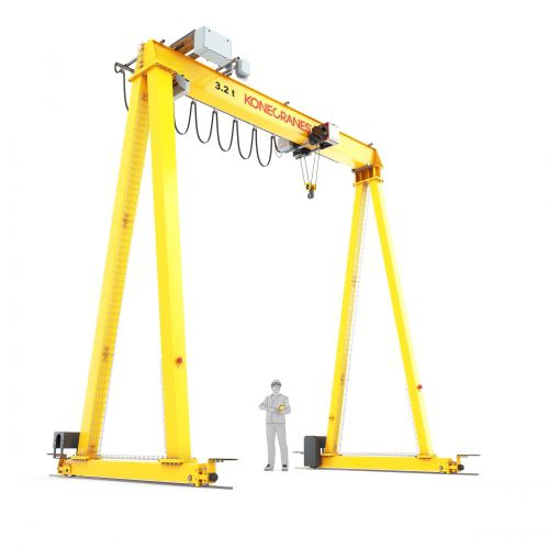 Gru a cavalletto su guida di scorrimento - CXT - Konecranes - per officina / monotrave / in acciaio