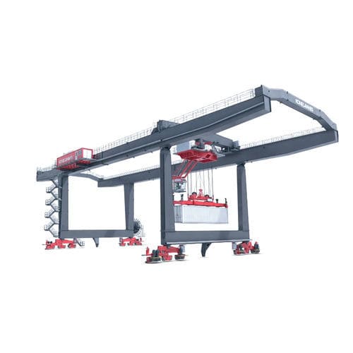 Gru a cavalletto su guida di scorrimento - RMG - Konecranes - per container / bitrave / per carichi pesanti