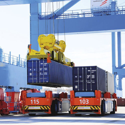 AGV per movimentazione di container - Lift AGV - Konecranes - di trasferimento / da trasporto / di sollevamento