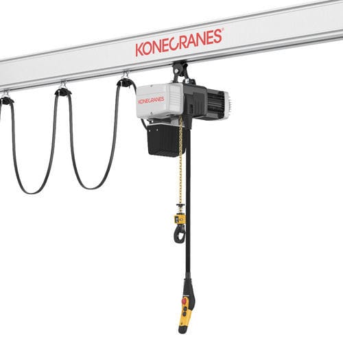 Paranco a catena elettrico - D-series  - Konecranes - con carrelli / compatto / 2 velocità