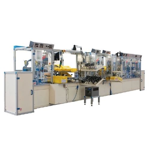 Linea di assemblaggio in linea - Cosberg SpA - per pompe freni