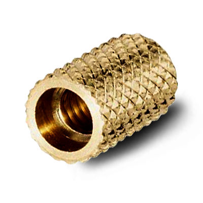 Inserto filettato - 1032C8-15BR - Yardley Products - a pressione / zigrinato / di ottone