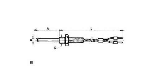 Sonda di temperatura RTD - 111 - MESEL S.L - Pt100 / Pt1000 / a termocoppia tipo J