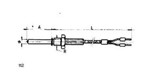Sonda di temperatura RTD - 112 - MESEL S.L - Pt100 / Pt1000 / a termocoppia tipo J