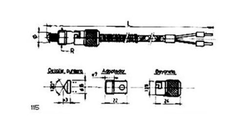 Sonda di temperatura RTD - 115 - MESEL S.L - Pt100 / Pt1000 / a termocoppia tipo J