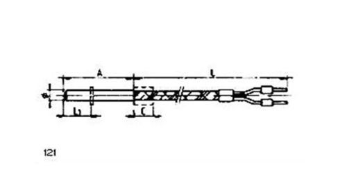Sonda di temperatura RTD - 121 - MESEL S.L - Pt100 / Pt1000 / a termocoppia tipo J