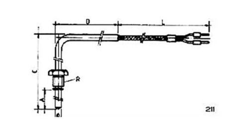 Sonda di temperatura al silicio - 211 - MESEL S.L - Pt100 / Pt1000 / a termocoppia tipo J