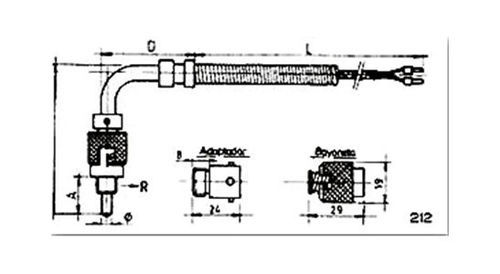 Sonda di temperatura RTD - 212 - MESEL S.L - Pt100 / Pt1000 / a termocoppia tipo J