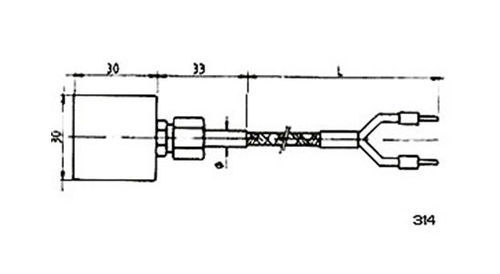 Sonda di temperatura RTD - 314 - MESEL S.L - Pt100 / Pt1000 / a termocoppia tipo J