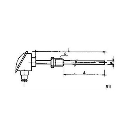 Sonda di temperatura Pt100 - 511 - MESEL S.L - Pt1000 / a termocoppia tipo J / a termocoppia tipo K