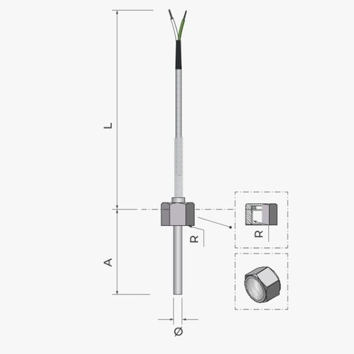 Sonda di temperatura RTD - 113 - MESEL S.L - al silicio / Pt100 / Pt1000