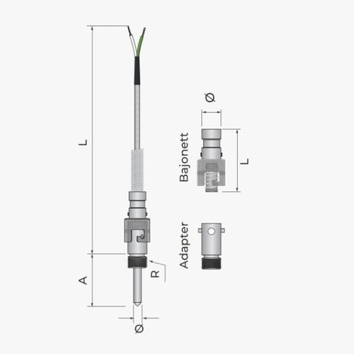 Sonda di temperatura RTD - 114 - MESEL S.L - Pt100 / Pt1000 / a termocoppia tipo J