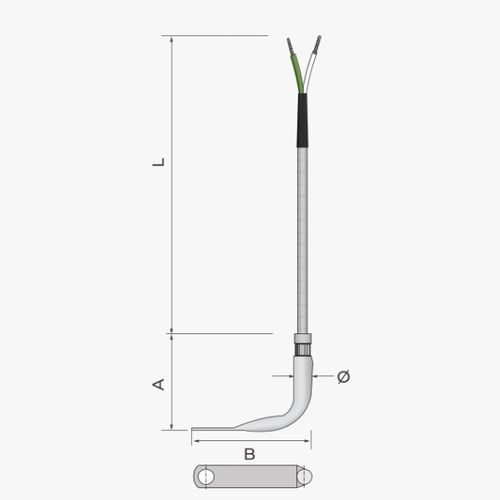 Sonda di temperatura Pt100 - 312 - MESEL S.L - Pt1000 / a termocoppia tipo J / a termocoppia tipo K