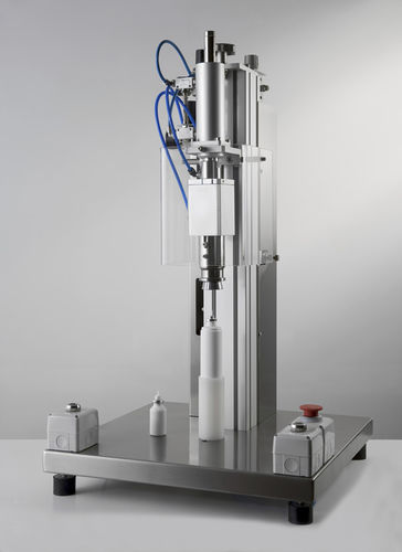 Pressa crimpatrice per flaconi - IC Filling Systems LTD - semiautomatica / pneumatica / con alimentazione manuale
