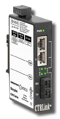 Convertitore in fibra ottica - 4 port, 100 Mbps | EIMK series - Contemporary Control Systems - Ethernet