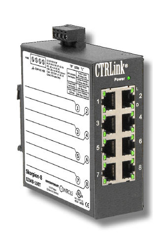 Switch Ethernet non gestibile - EISK8-100T - Contemporary Control Systems - 8 porte / gigabit / compatto