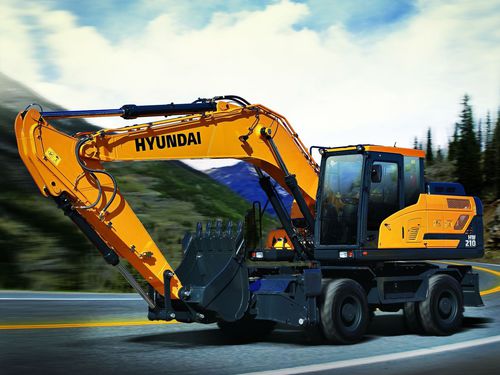 Escavatore intermedio - HW210 - HYUNDAI HEAYY INDUSTRIES - su ruote / Tier 4 finale / per cantiere di costruzione